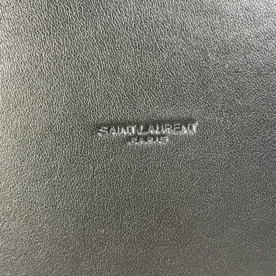 SAINT LAURENT PARIS Shoulder Bag 669299 Canvas / leather Beige x black rib gorge Women Used Authentic