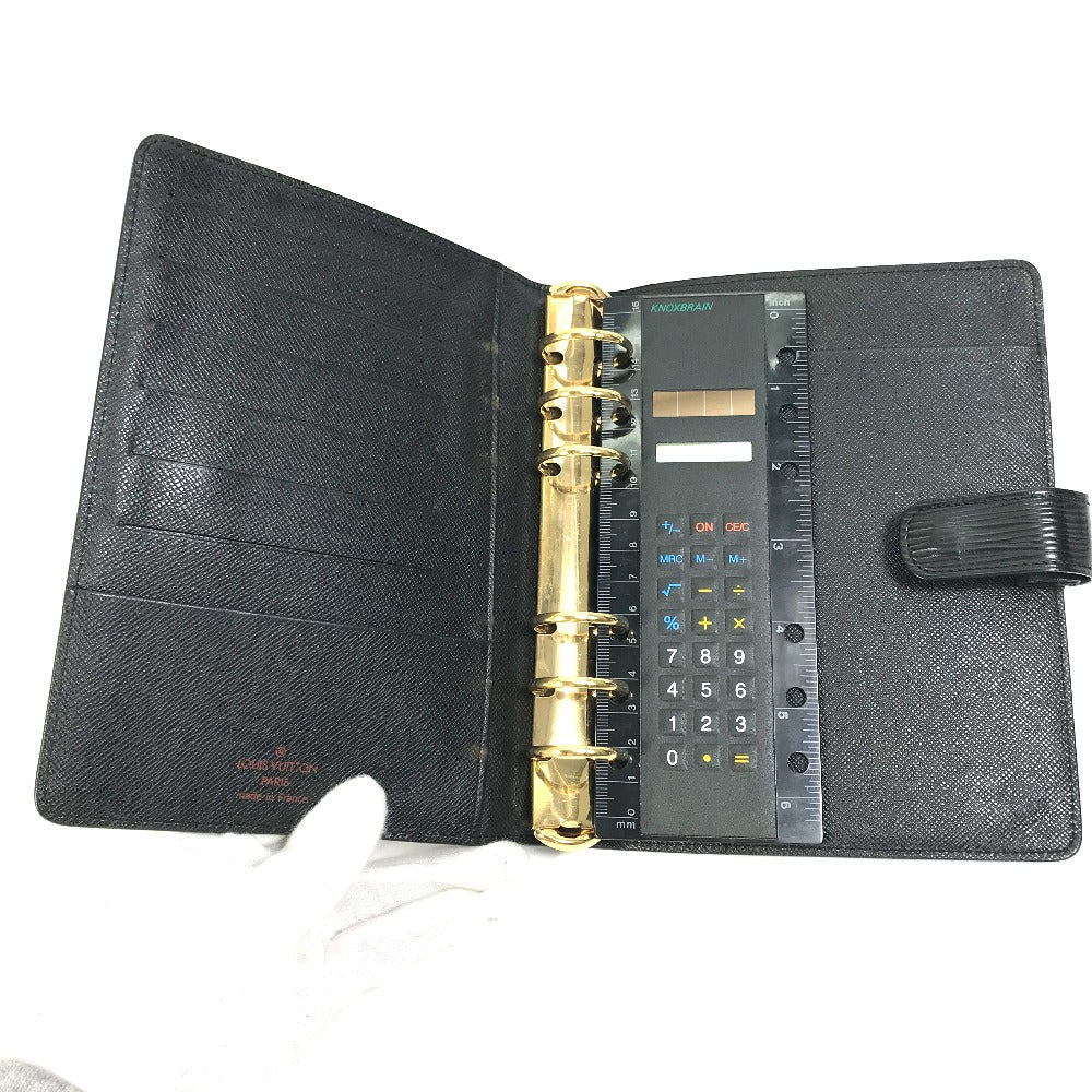 LOUIS VUITTON Notebook cover R20042 Epi Leather black Epi Agenda MM mens(Unisex) Used Authentic