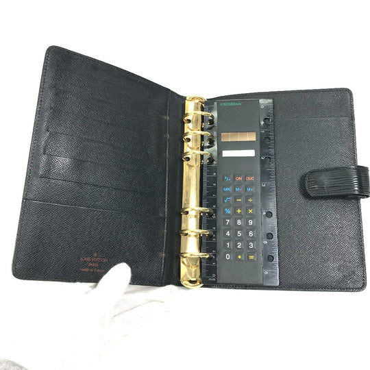 LOUIS VUITTON Notebook cover R20042 Epi Leather black Epi Agenda MM mens(Unisex) Used Authentic