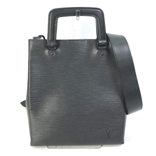 LOUIS VUITTON Handbag M58497 Epi Leather black Epi Crossbody Sac Plat fold Women Used Authentic