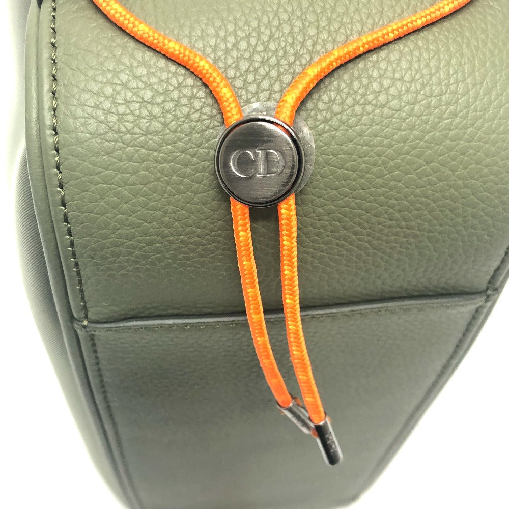 Dior Tote Bag 1ADSH198USF Nylon, Leather khaki sacai collaboration Saddle bag mens Used Authentic