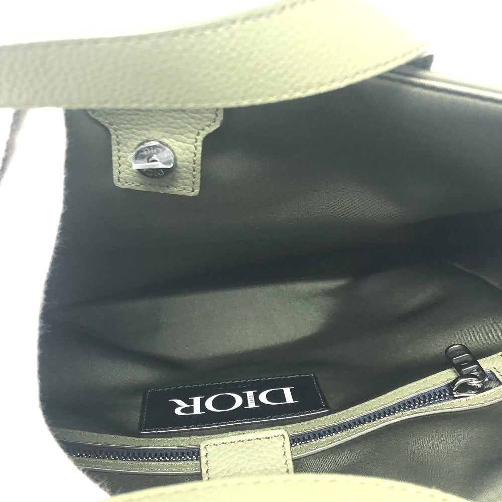 Dior Tote Bag 1ADSH198USF Nylon, Leather khaki sacai collaboration Saddle bag mens Used Authentic