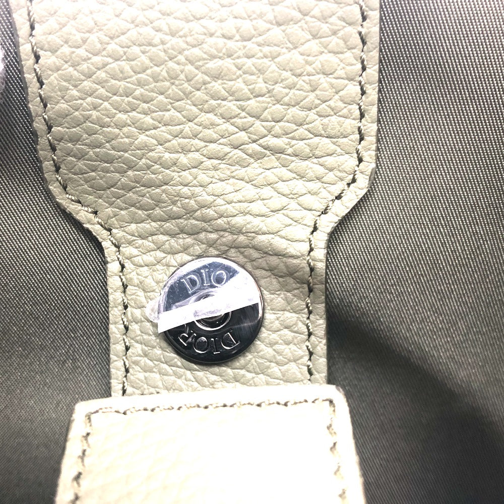 Dior Tote Bag 1ADSH198USF Nylon, Leather khaki sacai collaboration Saddle bag mens Used Authentic