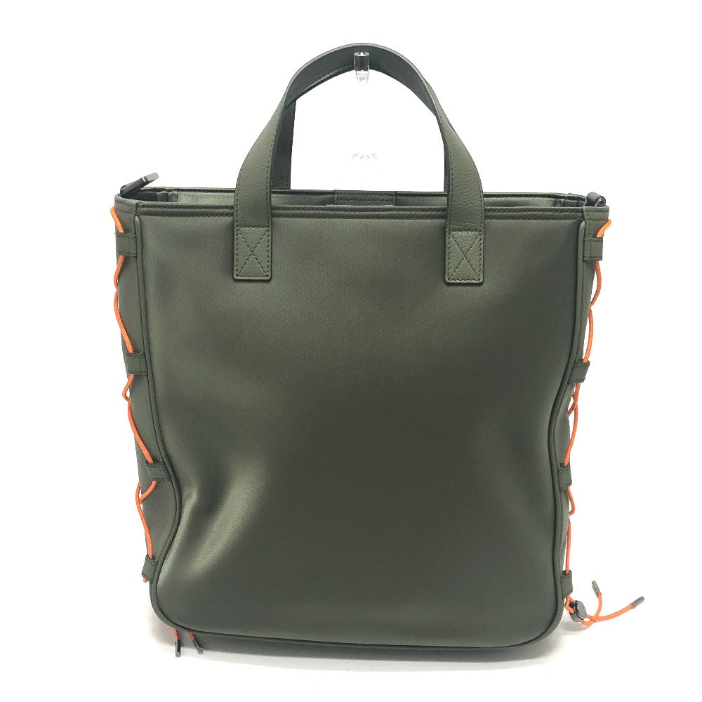 Dior Tote Bag 1ADSH198USF Nylon, Leather khaki sacai collaboration Saddle bag mens Used Authentic