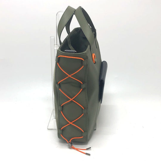 Dior Tote Bag 1ADSH198USF Nylon, Leather khaki sacai collaboration Saddle bag mens Used Authentic