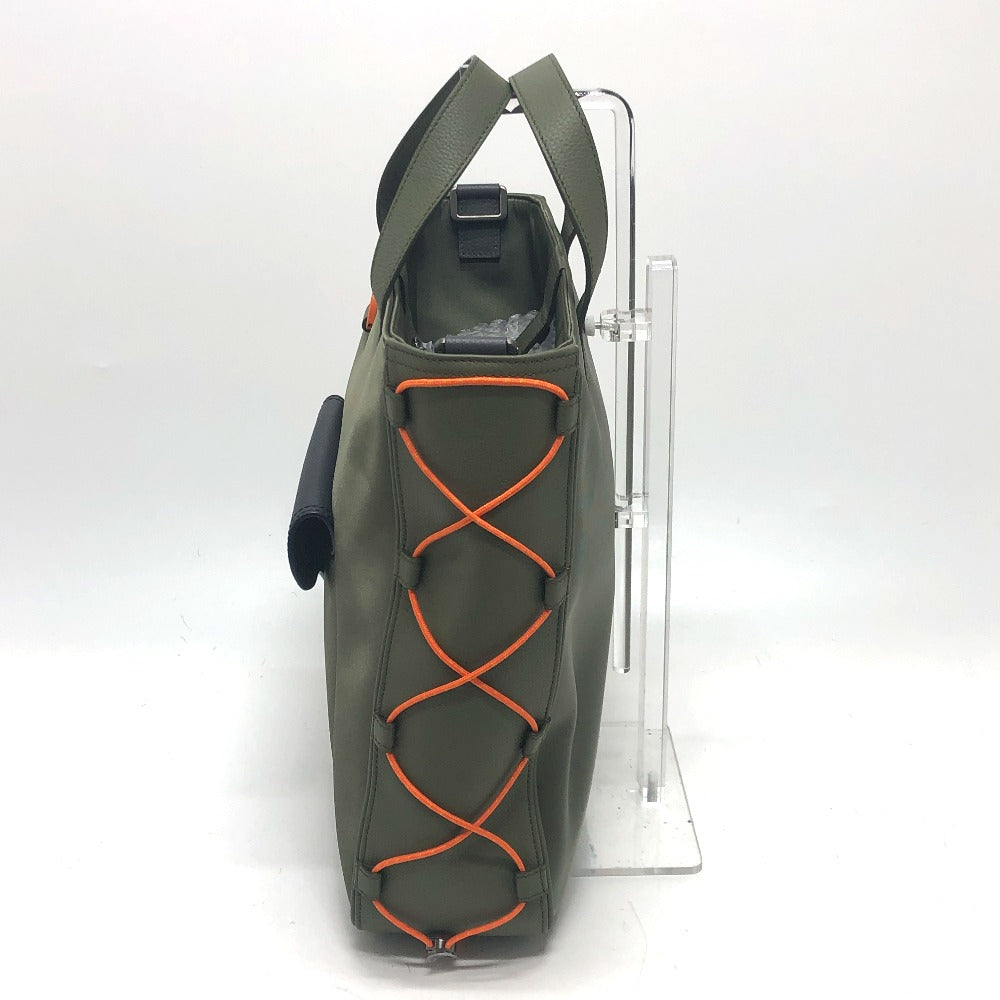 Dior Tote Bag 1ADSH198USF Nylon, Leather khaki sacai collaboration Saddle bag mens Used Authentic