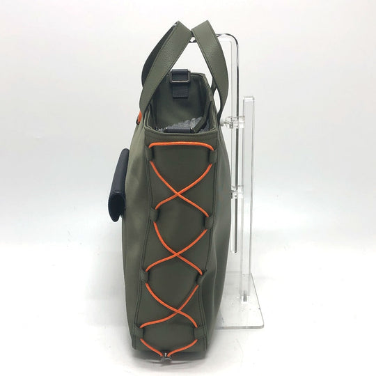 Dior Tote Bag 1ADSH198USF Nylon, Leather khaki sacai collaboration Saddle bag mens Used Authentic