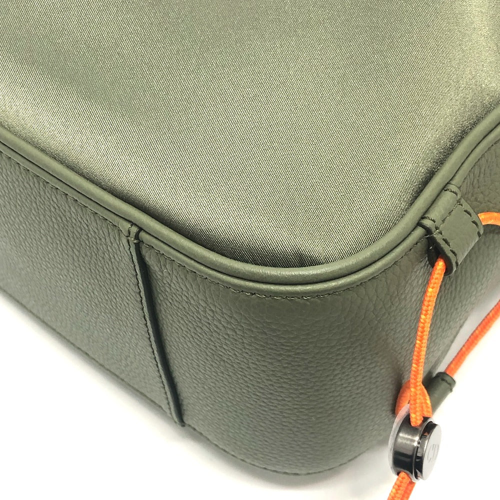 Dior Tote Bag 1ADSH198USF Nylon, Leather khaki sacai collaboration Saddle bag mens Used Authentic