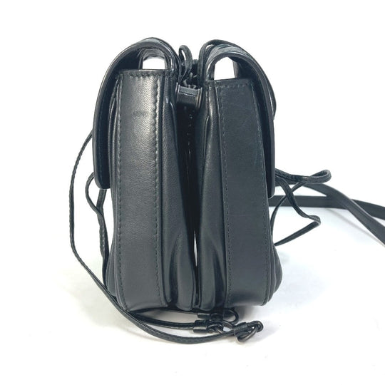 BOTTEGAVENETA Shoulder Bag leather black INTRECCIATO Pochette Crossbody