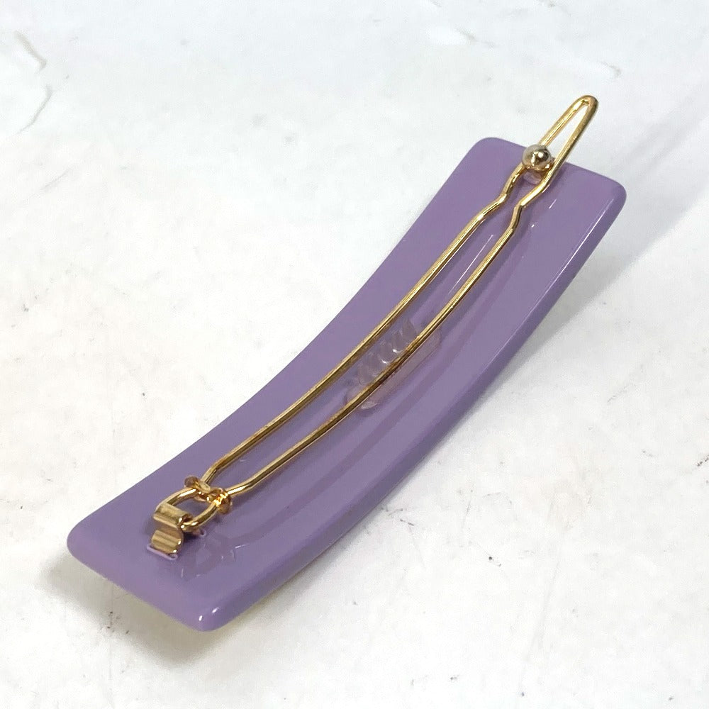 FENDI Valletta JFP402 acetate purple hairpin FF hair clip logo Kids Used Authentic