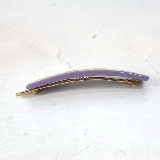 FENDI Valletta JFP402 acetate purple hairpin FF hair clip logo Kids Used Authentic
