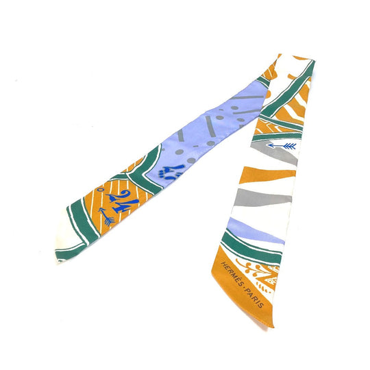 HERMES scarf silk multicolor bandeau scarf Twilly Twilly Women Used Authentic