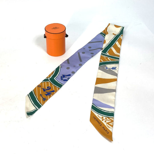 HERMES scarf silk multicolor bandeau scarf Twilly Twilly Women Used Authentic