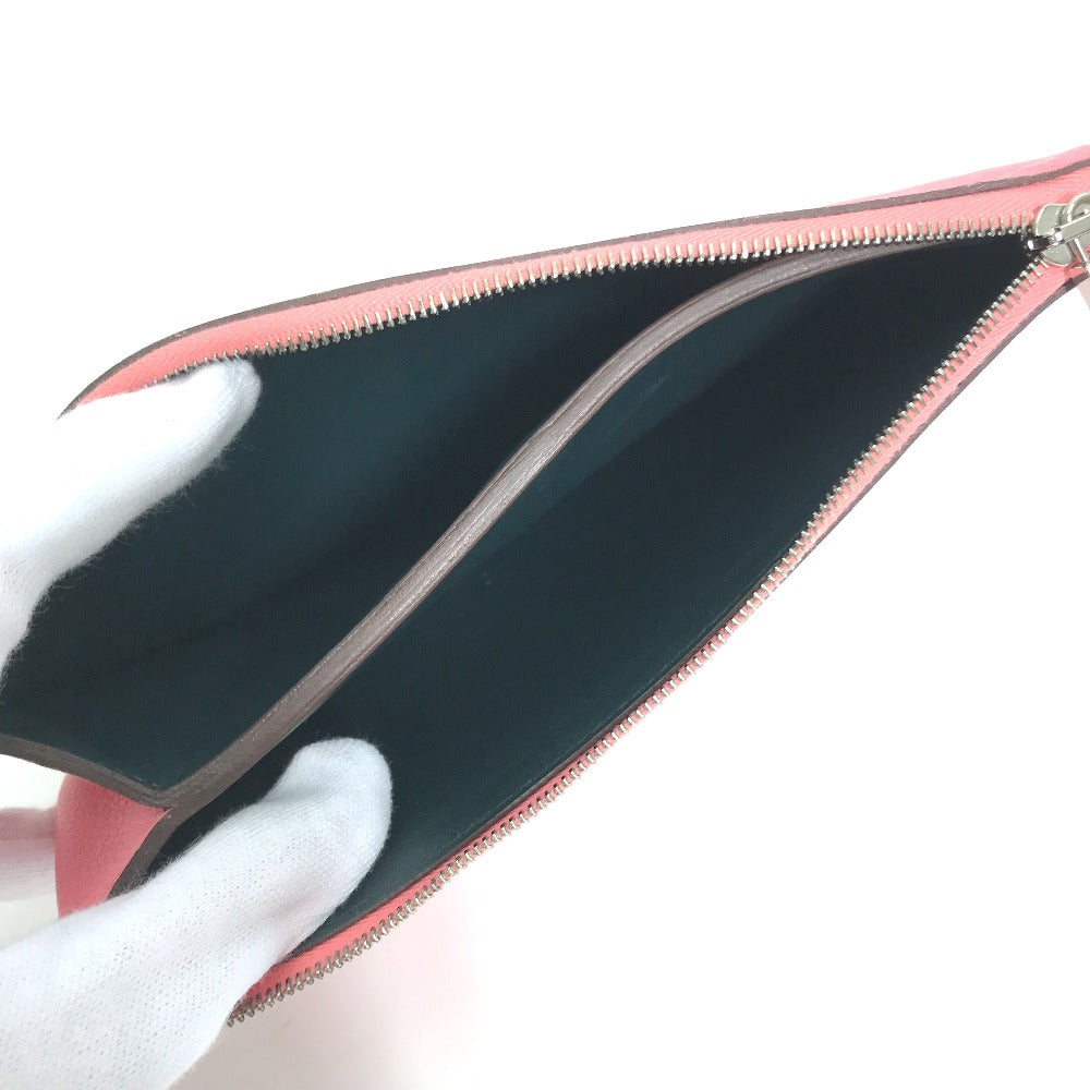 HERMES Pouch Evercolor pink Atto GM Women Used Authentic