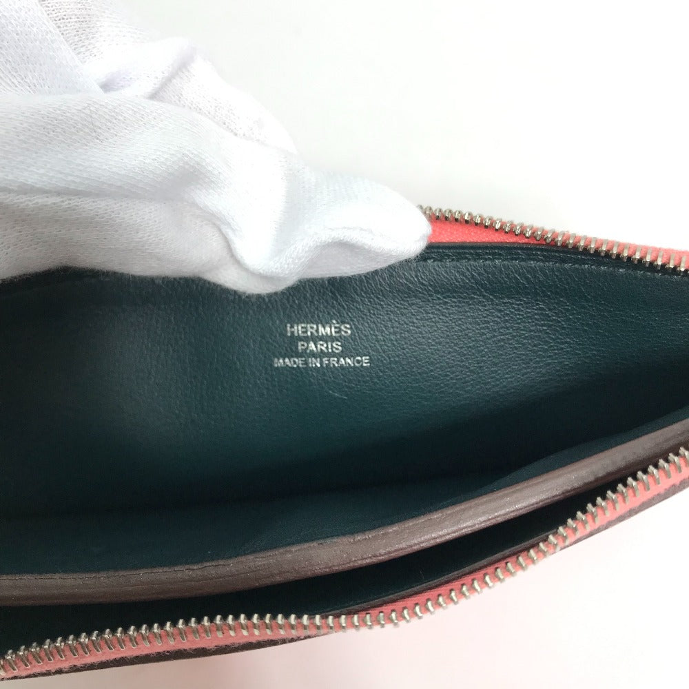 HERMES Pouch Evercolor pink Atto GM Women Used Authentic