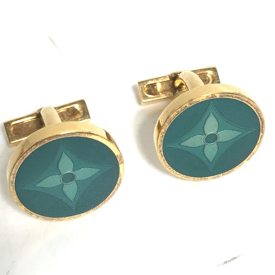 LOUIS VUITTON cuffs SV925 green Monogram flower