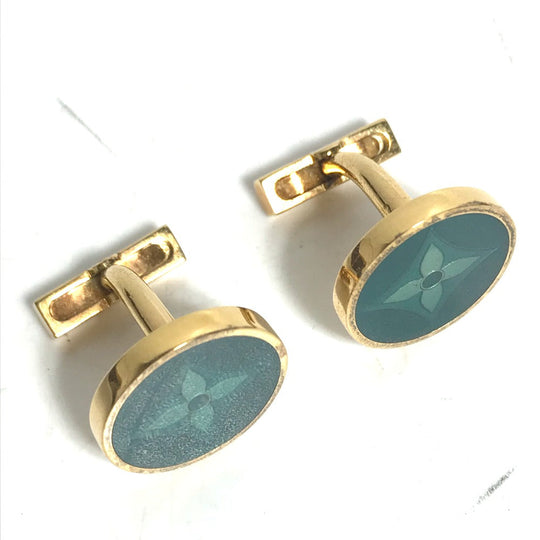 LOUIS VUITTON cuffs SV925 green Monogram flower