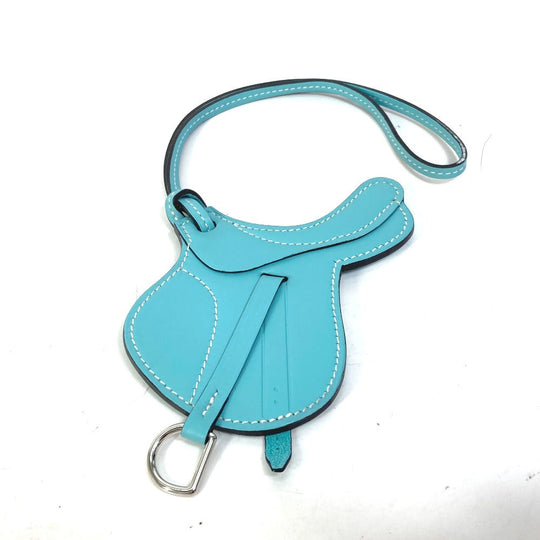 HERMES charm Swift blue saddle motif paddock cell Women Used Authentic