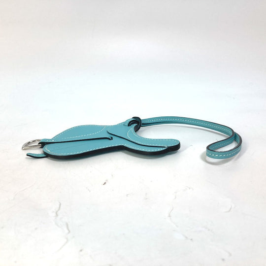 HERMES charm Swift blue saddle motif paddock cell Women Used Authentic