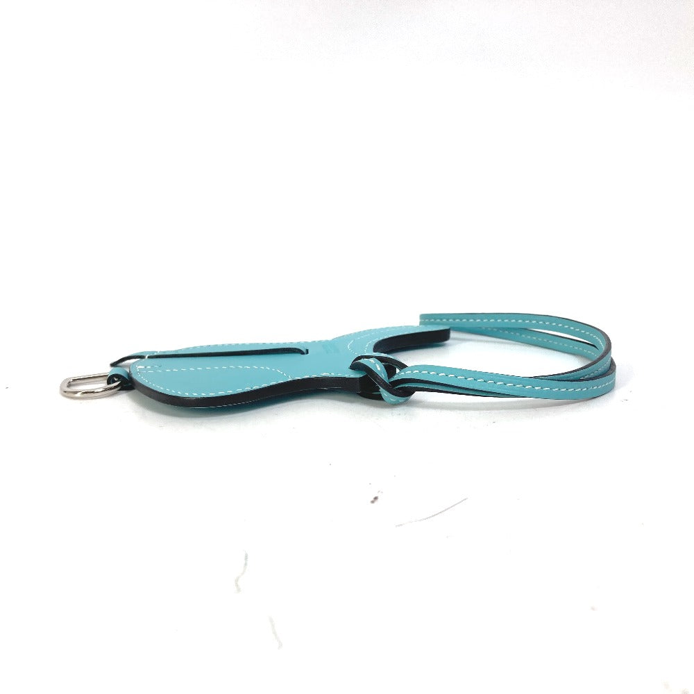 HERMES charm Swift blue saddle motif paddock cell Women Used Authentic