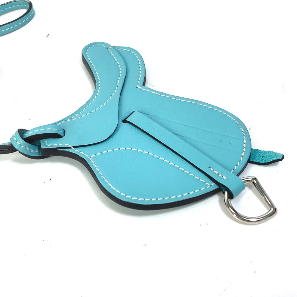 HERMES charm Swift blue saddle motif paddock cell Women Used Authentic