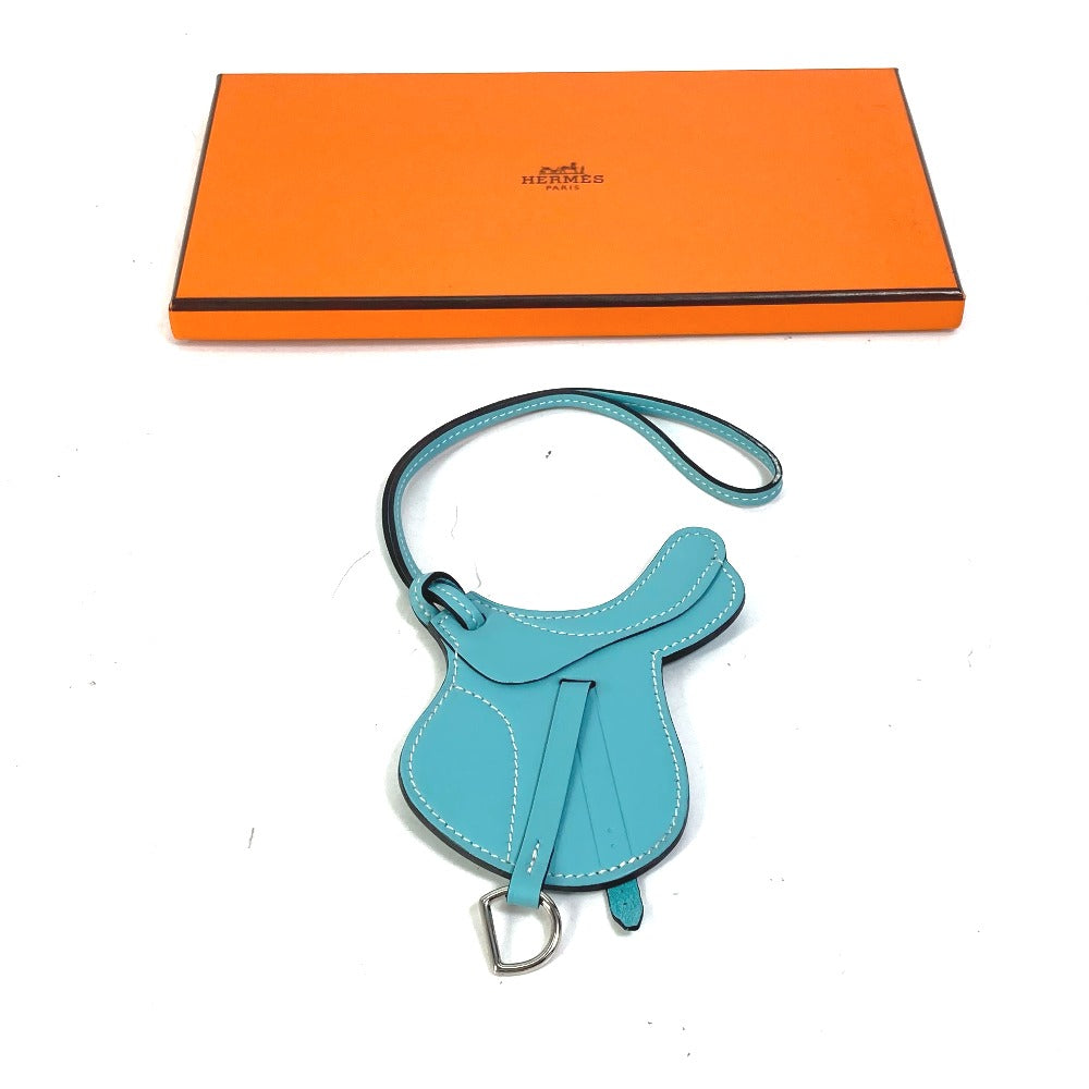 HERMES charm Swift blue saddle motif paddock cell Women Used Authentic