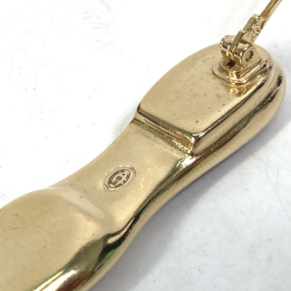 CHANEL Brooch Gold Plated gold pumps motif Pin Brooch Women Used Authentic