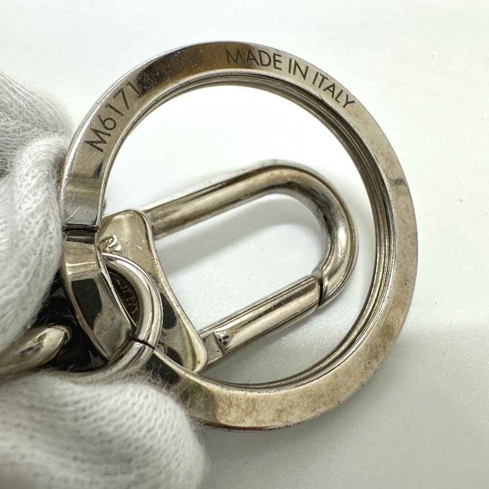 LOUIS VUITTON key ring M61713 Metal, Leather black Porto Crenot Rock mens Used Authentic