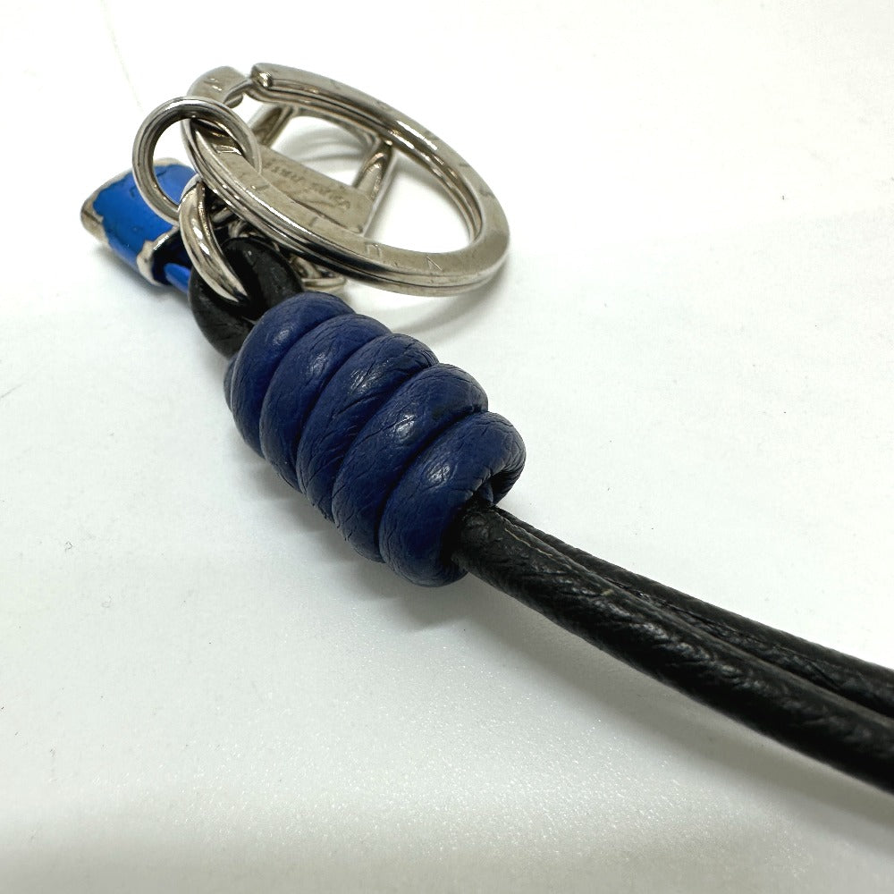 LOUIS VUITTON key ring M61713 Metal, Leather black Porto Crenot Rock mens Used Authentic