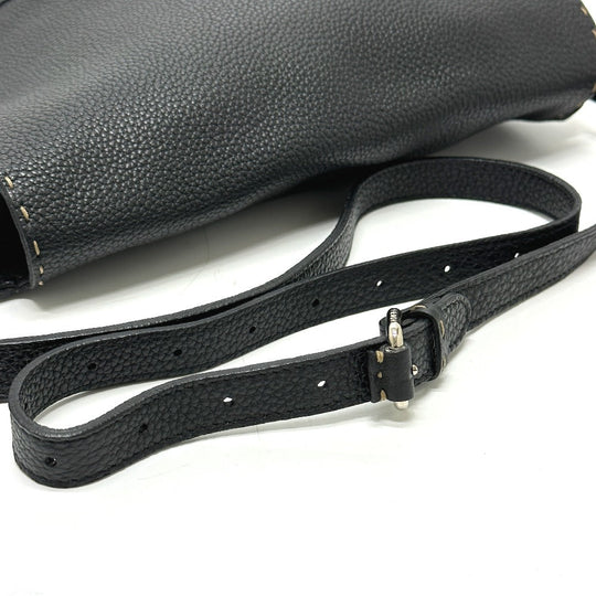 FENDI Shoulder Bag 8BT116 leather black Celeria unisex(Unisex) Used Authentic