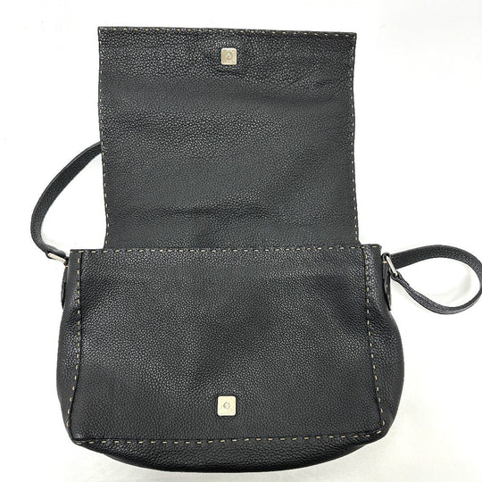 FENDI Shoulder Bag 8BT116 leather black Celeria unisex(Unisex) Used Authentic