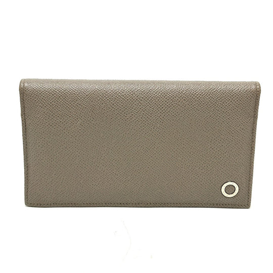 BVLGARI Folded wallet leather gray Bulgari Bulgari Women Used Authentic
