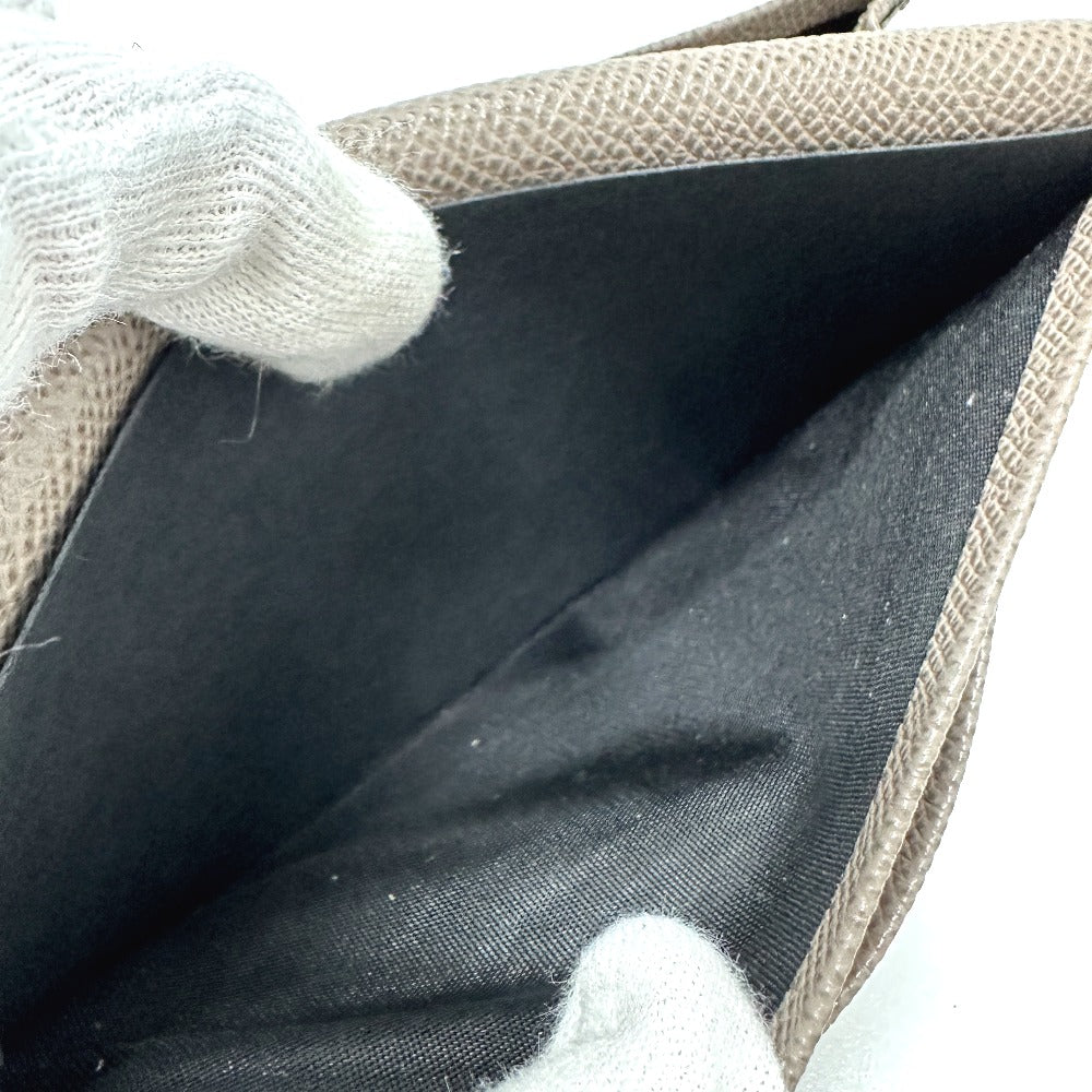 BVLGARI Folded wallet leather gray Bulgari Bulgari Women Used Authentic