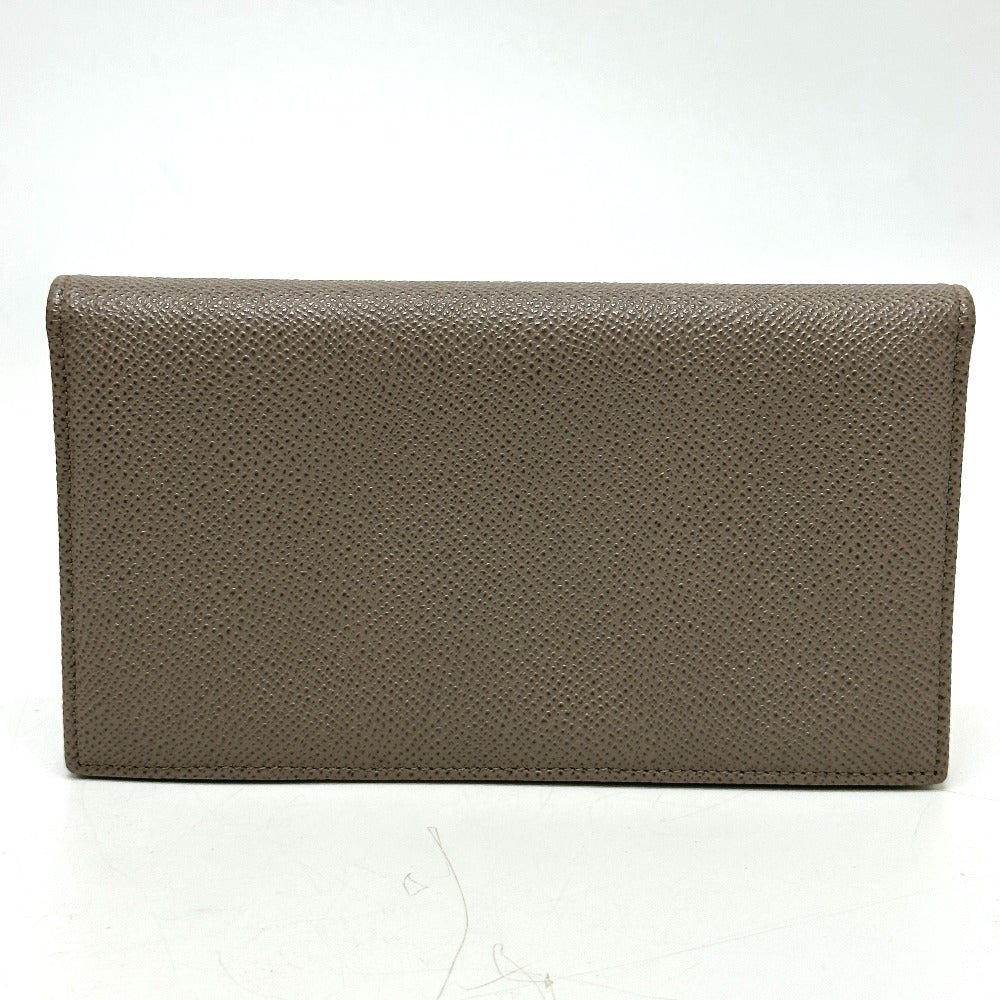 BVLGARI Folded wallet leather gray Bulgari Bulgari Women Used Authentic