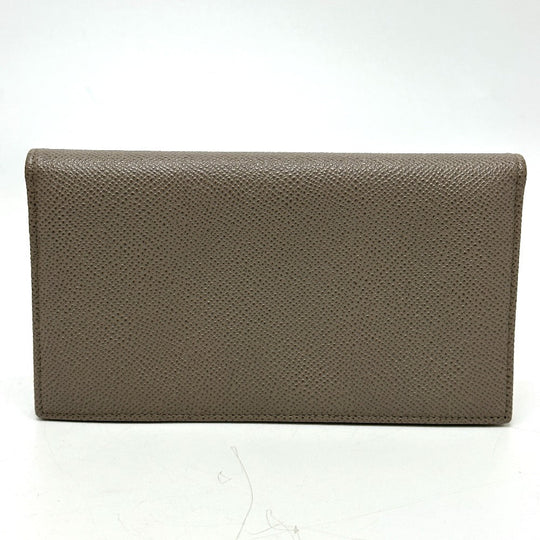 BVLGARI Folded wallet leather gray Bulgari Bulgari Women Used Authentic