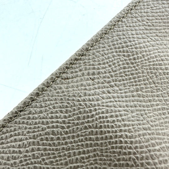 BVLGARI Folded wallet leather gray Bulgari Bulgari Women Used Authentic