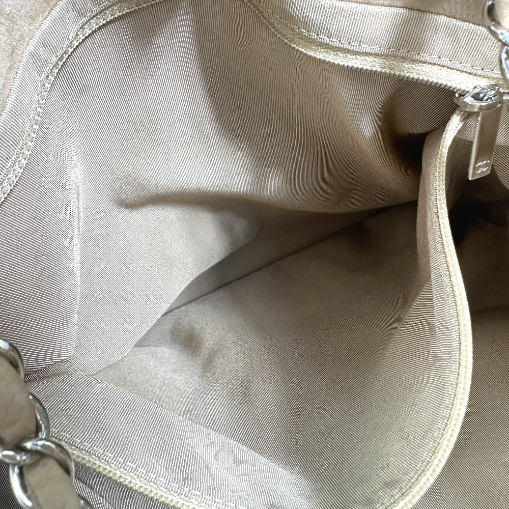 CHANEL Shoulder Bag suede beige COCO Mark Women Used Authentic