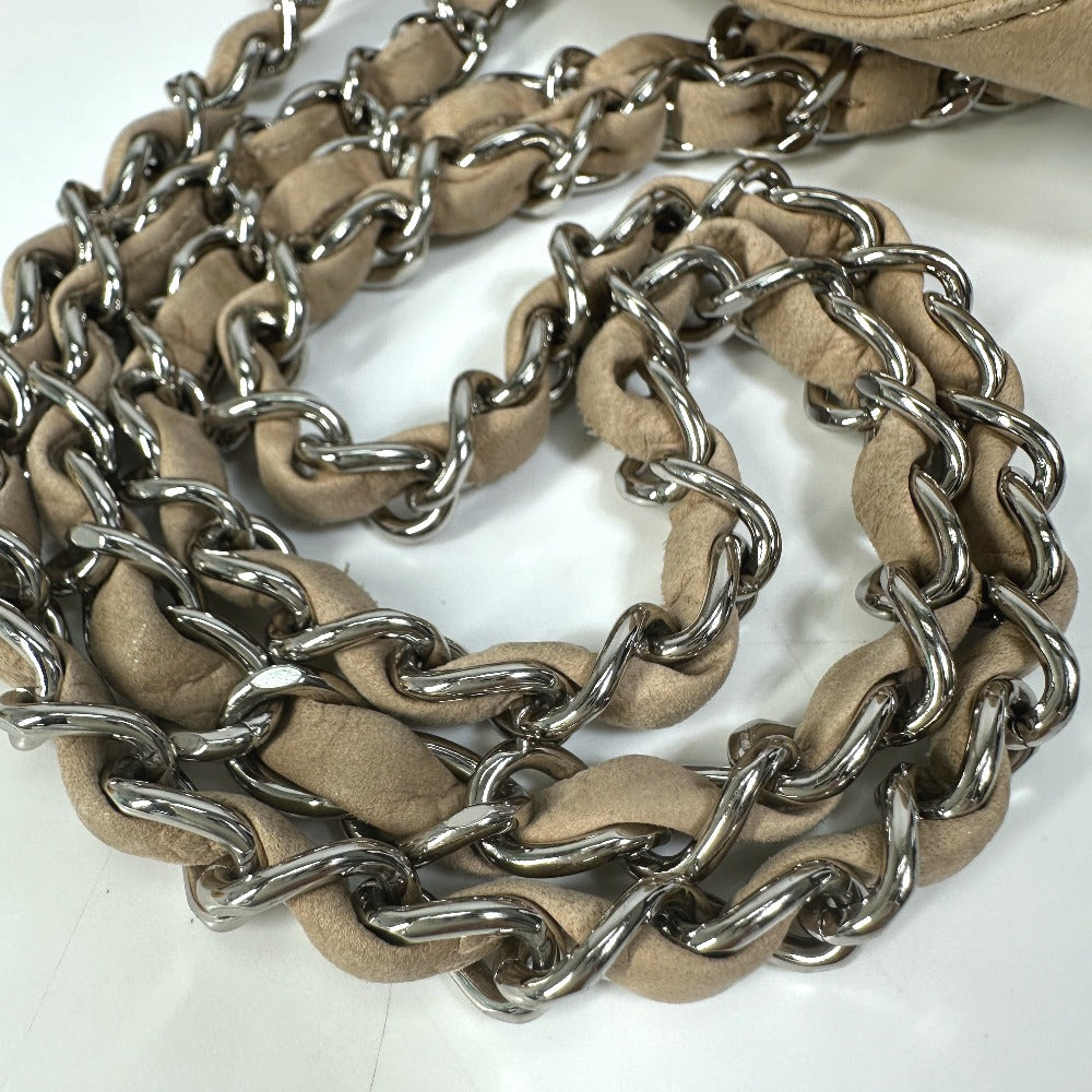 CHANEL Shoulder Bag suede beige COCO Mark Women Used Authentic