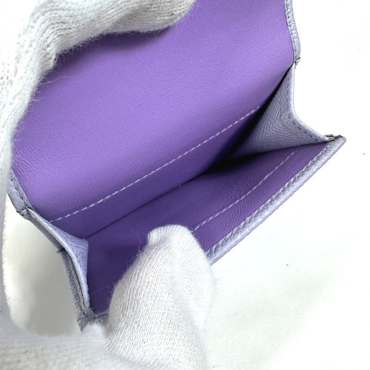 BVLGARI Trifold wallet leather purple Bulgari Bulgari Women Used Authentic