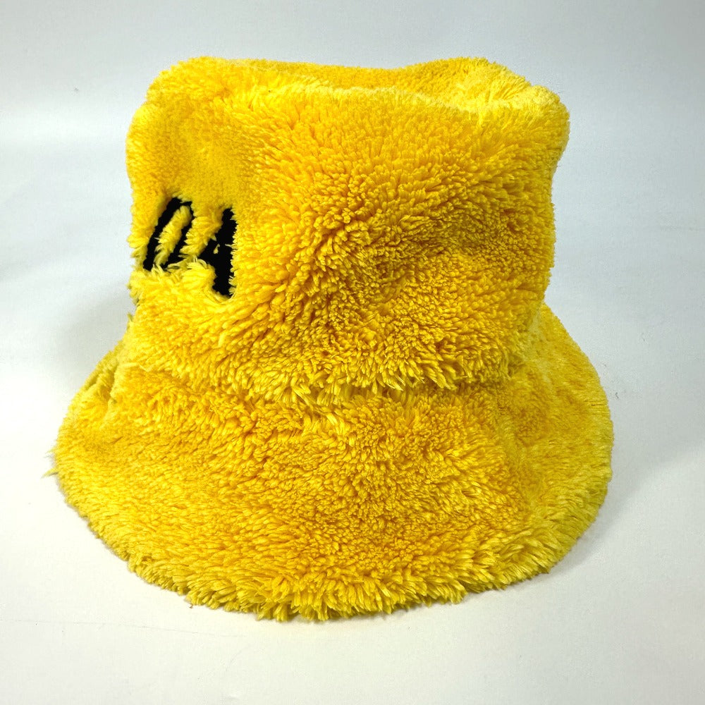 PRADA hat 1HC137 cotton yellow terry cloth logo unisex(Unisex) M/58cm Used Authentic