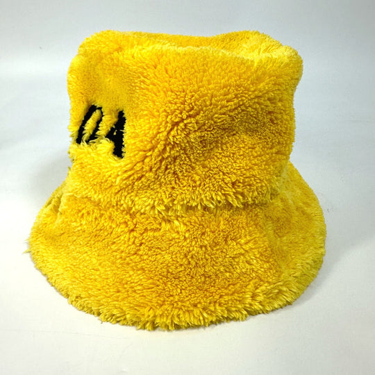 PRADA hat 1HC137 cotton yellow terry cloth logo unisex(Unisex) M/58cm Used Authentic