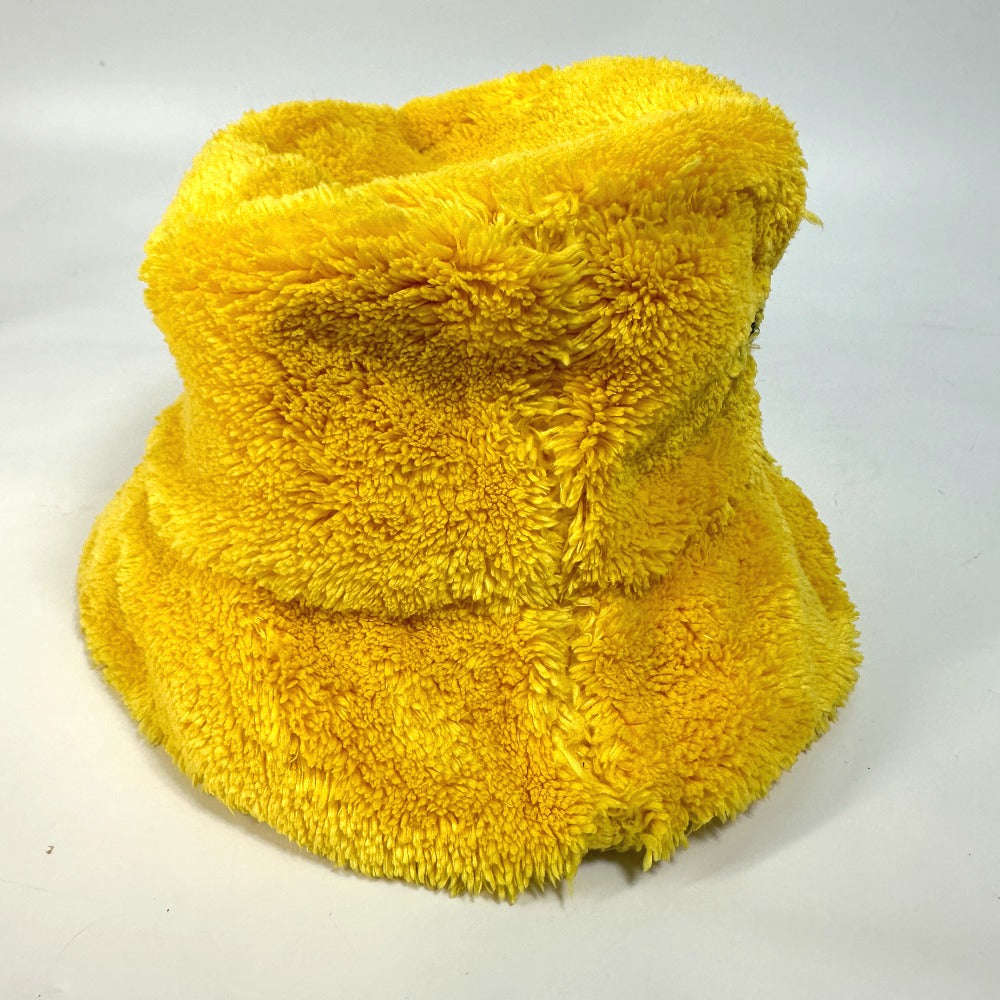 PRADA hat 1HC137 cotton yellow terry cloth logo unisex(Unisex) M/58cm Used Authentic