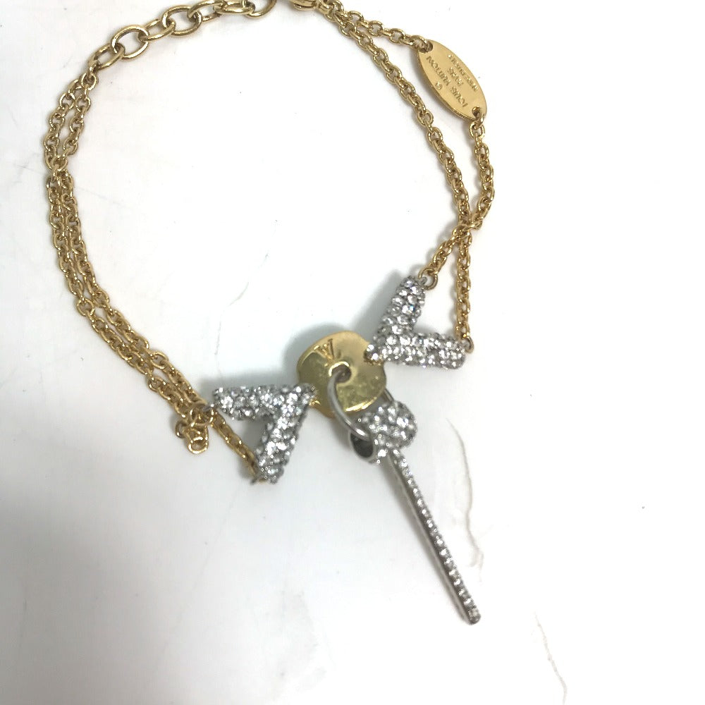 LOUIS VUITTON bracelet M67314 Gold Plated gold Accessories Essential V Swarovski 2 rows