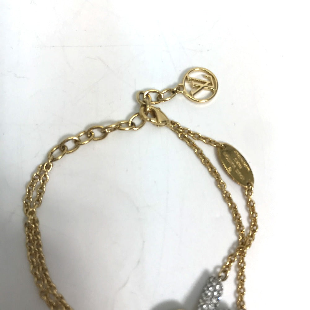 LOUIS VUITTON bracelet M67314 Gold Plated gold Accessories Essential V Swarovski 2 rows
