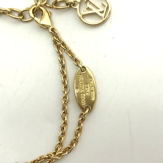 LOUIS VUITTON bracelet M67314 Gold Plated gold Accessories Essential V Swarovski 2 rows