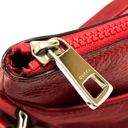 GUCCI Shoulder Bag 510342 Nylon / leather Red GG Women Used Authentic