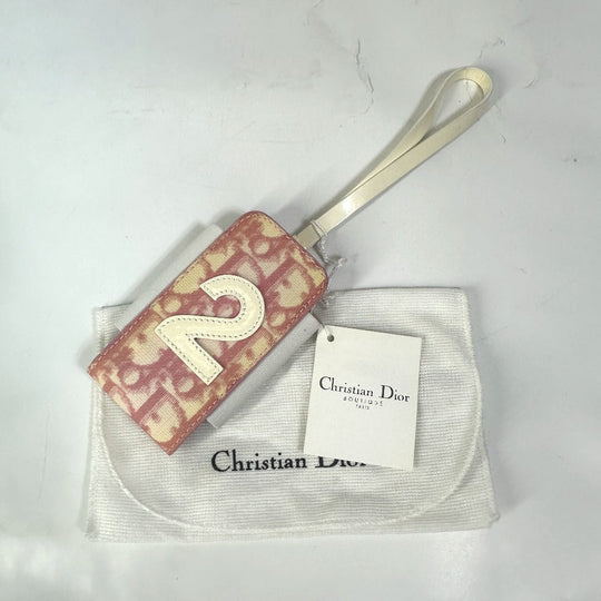 Christian Dior Mobile case PVC / Leather pink Trotter Number 2 mens Used Authentic