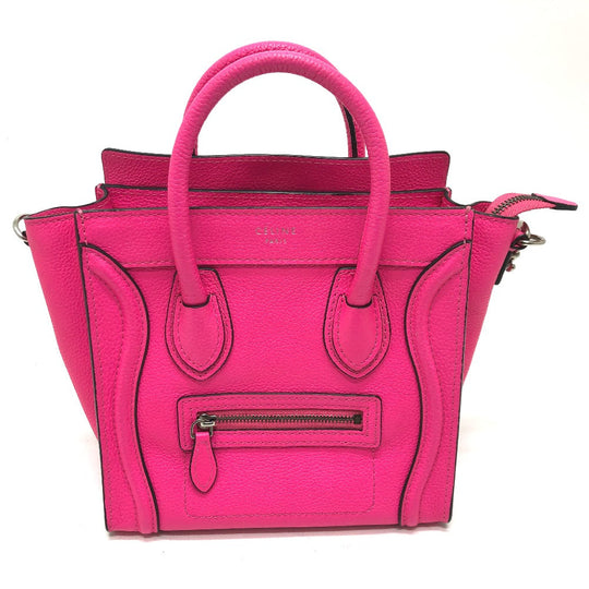 CELINE Handbag 18924 leather pink Luggage mini shopper Women Used Authentic