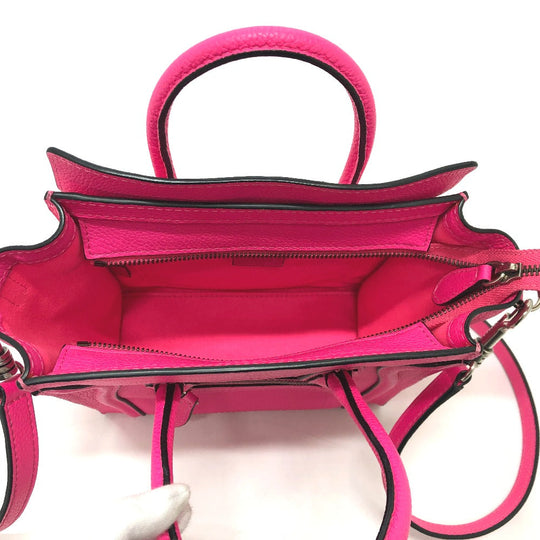 CELINE Handbag 18924 leather pink Luggage mini shopper Women Used Authentic