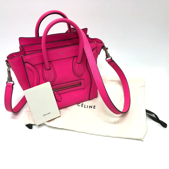 CELINE Handbag 18924 leather pink Luggage mini shopper Women Used Authentic